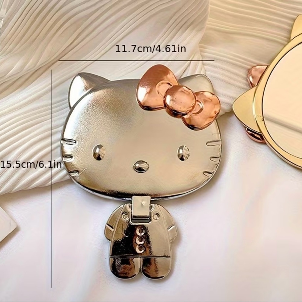 Hello Kitty Silver  and Rose Gold tone Mirror